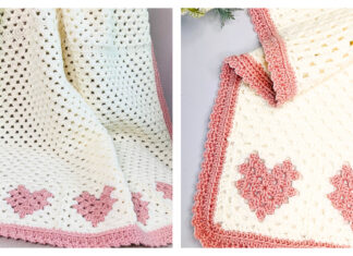Granny's Sweetheart Baby Blanket Free Crochet Pattern and Video Tutorial