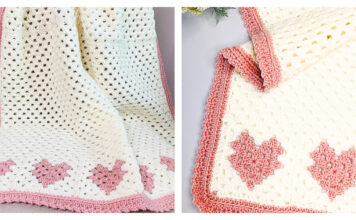 Granny's Sweetheart Baby Blanket Free Crochet Pattern and Video Tutorial