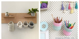 Mini Peg Board Basket Free Crochet Pattern