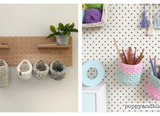 Mini Peg Board Basket Free Crochet Pattern