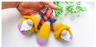 Pencil Gnome Keychain Free Crochet Pattern