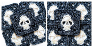 Solid Skull Granny Square Free Crochet Pattern