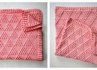 Treble Triangles Baby Blanket Free Crochet Pattern