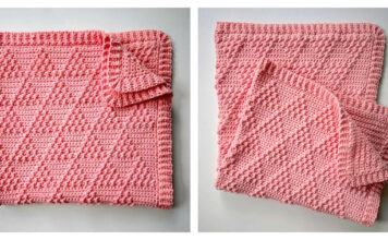 Treble Triangles Baby Blanket Free Crochet Pattern