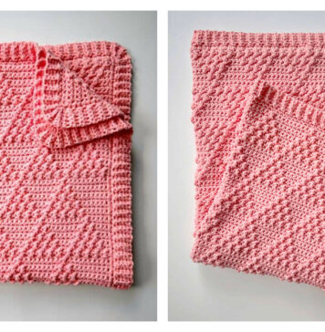 Treble Triangles Baby Blanket Free Crochet Pattern