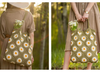 Garden Days Daisy Bag Free Crochet Pattern and Video Tutorial