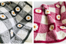 Gingham & Daisies Baby Blanket Crochet Pattern and Video Tutorial