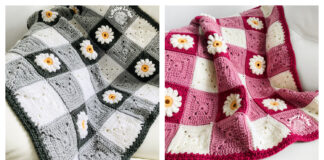 Gingham & Daisies Baby Blanket Crochet Pattern and Video Tutorial