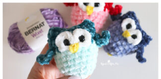 Mini Owl Keychains Free Crochet Pattern and Video Tutorial