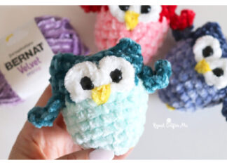 Mini Owl Keychains Free Crochet Pattern and Video Tutorial