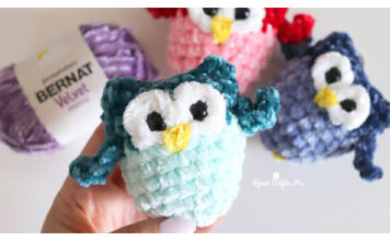 Mini Owl Keychains Free Crochet Pattern and Video Tutorial