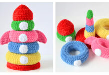 Space shuttle Stacking Toy Free Crochet Pattern