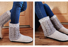 Cable Slipper Boots Free Crochet Pattern