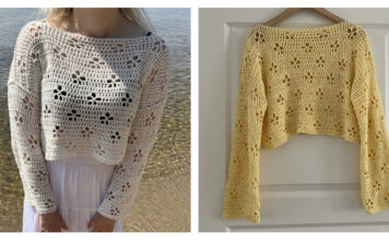 Cherry Blossom Sweater Free Crochet Pattern
