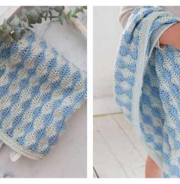 Little Waves Baby Blanket Free Crochet Pattern