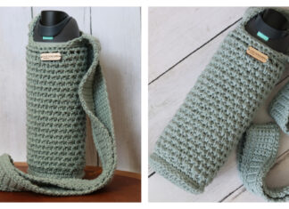 On the Go Water Bottle Holder Free Crochet Pattern and Video Tutorial