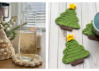 Christmas Tree Holiday Coaster Crochet Patterns