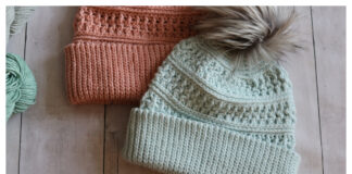Deep River Beanie Hat Free Crochet Pattern and Video Tutorial