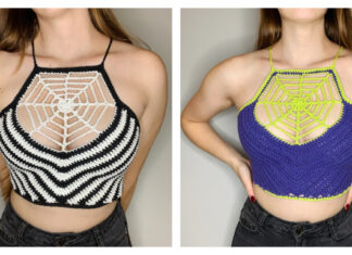 Spiderweb Halter Top Crochet Pattern and Video Tutorial
