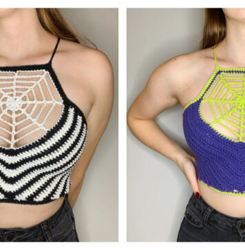 Spiderweb Halter Top Crochet Pattern and Video Tutorial