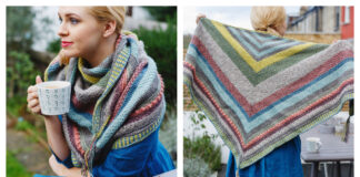 Tunisian Sampler Shawl Free Crochet Pattern